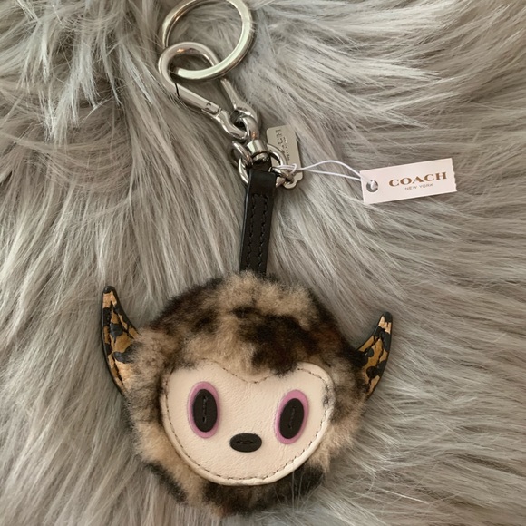 Authentic Coach leather mont key chain